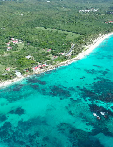 vue aerienne cote marie galante